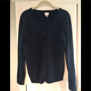 Navy sweater cardigan, A New Day